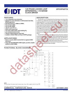 IDTCSPU877ABVG8 datasheet  